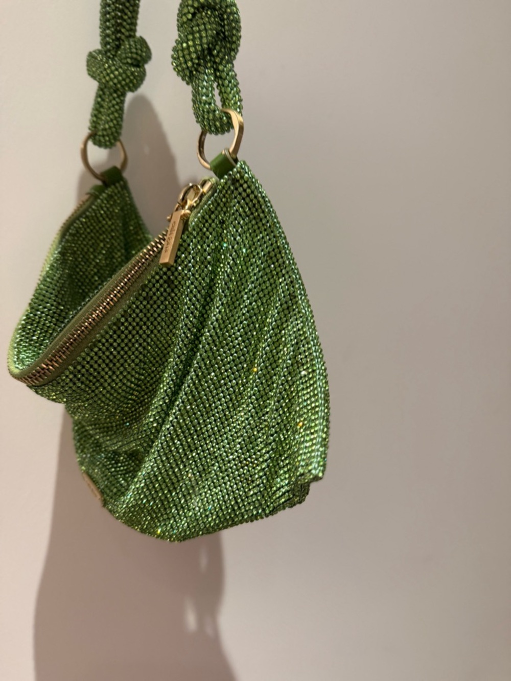cult gaia Lime Crystal Mesh Knot-Handle Shoulder Bag - Picture 5 of 15
